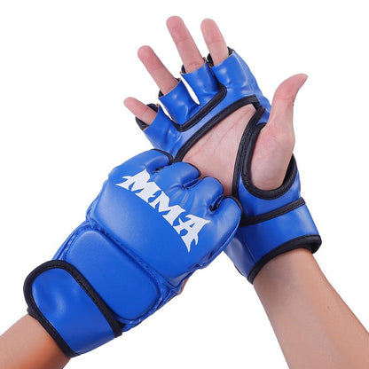 Punch Bag Boxing Gloves Muay Thai Karate Gloves for Men Women Boxing Mitts MMA Body Combat Taekwondo Training Martial Art Fighting Grappling UFC Cage Fighting - color: Blue
