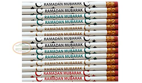 Ramadan Pencils[Pack Of 200] Ramadan Favors Ramadan Mubarak Pencils Happy Eid Customized Favors Eid decor Arabic Novelty Muslim gifts Wholesale (200)