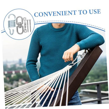 Yardwe Stainless Steel Hammock Chair Kit Heavy Duty Swivel Hooks Springs for Swing Ceiling Mount Hardware Set
