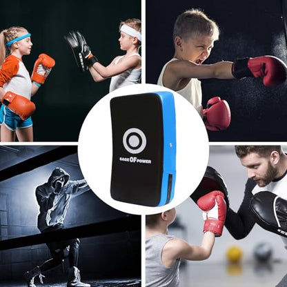 Curved Strike Pad - Professional Boxing Arm Pad, Secure Training Pads, Multi Function Martial Arts Target | Karate Kickboxing MMA Fitness for Karate Kickboxing MMA Fitness - color: blue