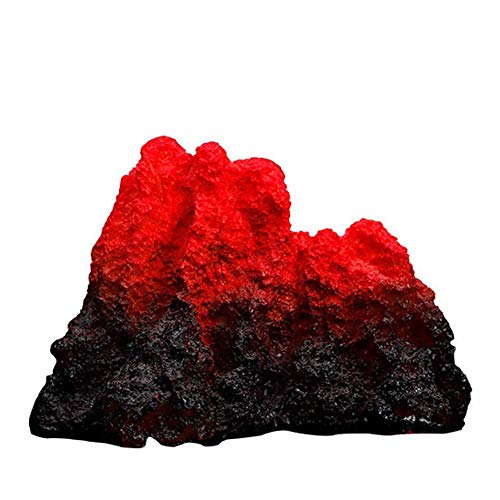 S-Lifeeling Tank Decoration Volcano Ornament Aquarium Decorations Volcanic Stone for Fish Tank (S) - color: Single, size: S