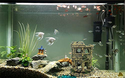 M2cbridge Antique Roman Column Ruins European Castle Aquarium Decorations Fish Tank Hideout Rocks (Roman Column Round) - color: Roman Column Round