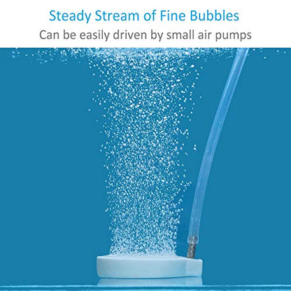 Pawfly 2 Inch Air Stone Disc Aerator Bubble Diffuser for Small Air Pump Aquarium Fish Tank Bowl - size: 2 inch