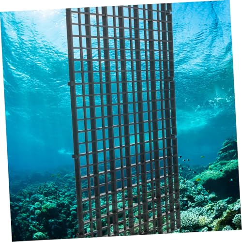POPETPOP Aquarium Fish Tank Divider Grid Board with Suction Cups, Black 30x15cm, 8pcs Set for Aquarium Isolation and Fish Fry Separation in Home Or Breeding Tanks