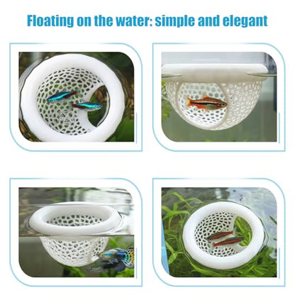 Yolev Floating Betta Hide, Shrimp Cave, Aquarium Hammock, Feeder, and Safe Resting Spot, Betta Fish Tank Accessories for Stress-Free Fish Tanks