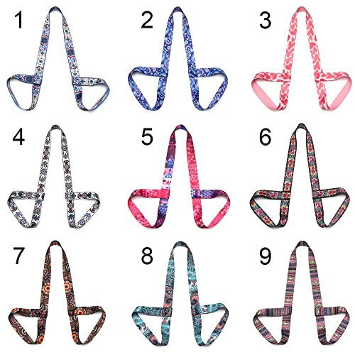 Fitness Exercise Stretch Adjustable Sport Sling Shoulder Yoga Mat Strap Belts Carry Straps Yoga Belt(8)