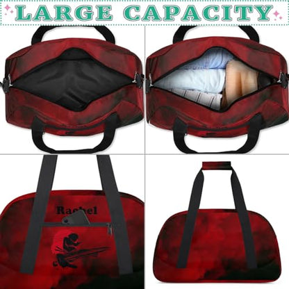 Personalized Martial Art Bag Duffel Bag for Girls, Custom Taekwondo Karate Bag Overnight Bags for Travel Weekender Practice Girl(1) - color: Option 7