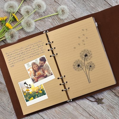 OMEYA Leather Journal Notebook, Refillable Writing Journal Diary Planner, Gifts For Women,Men, Girls, Sister, Friends(Purple, A5-9.3''×6.3'') - color: Purple, size: A5-9.3''×6.3''