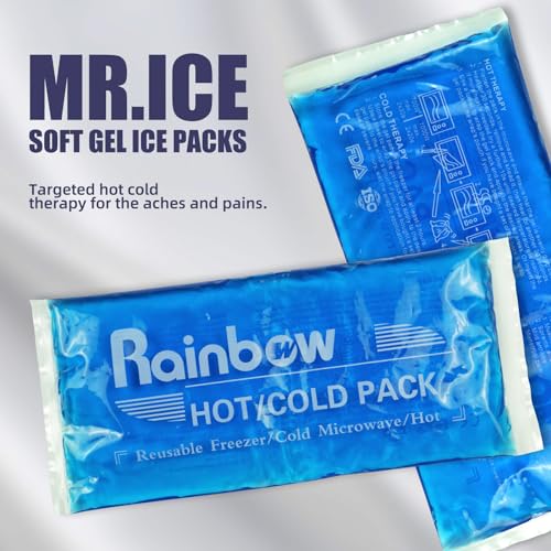 Gel Ice Packs for Head Neck Knee Elbow Wrist Foot Pain Relief (2 Pack) - Ice Packs for Injuries Reusable Gel Hot Cold Pack for Injuries - Flexible Cold Pack for Breast Surgery, Strain, Migraine - style: 4.3" x 9.8" 2 packs