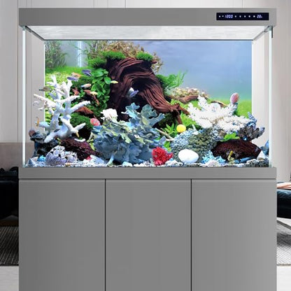 AWERT 36x24 inches Wood Aquarium Seaweed Aquarium Background River Bed & Lake Fish Tank Background Seagrass Aquarium Vinyl Background - size: 36x24in/90x60cm