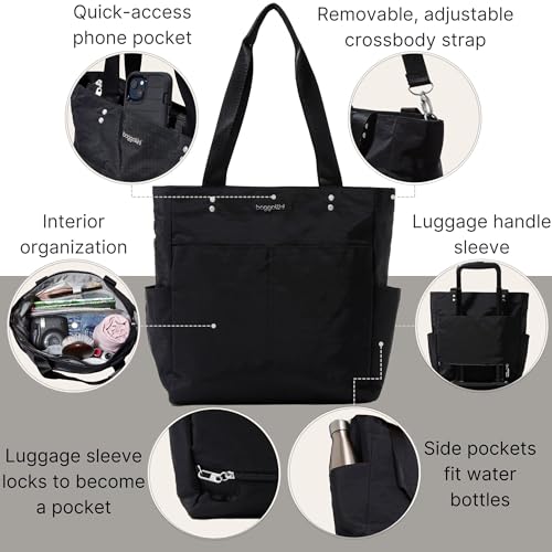 Baggallini Carryall North/South Tote - color: Black