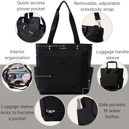 Baggallini Carryall North/South Tote - color: Black