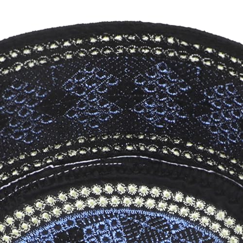 Muslim Prayer Hat for Men Worship Hat Islamic Muslim Prayer Hats Cap Beanie Headwear for Ramadan Eid - color: Blue