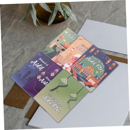 6pcs Eid Mubarak Envelopes Unique Paper Envelopes for Cash Gifting Generous Storage for Eid Celebrations Stylish Designs for Weddings and Birthdays
