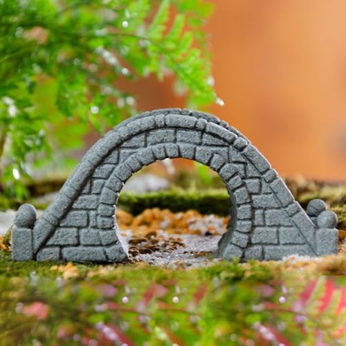 Fish Tank Bridge Decor, Aquarium Arch Sculpture Ornament, Mini Garden Scenery Structure Piece, Resin Aquarium Habitat Decoration Arch, Underwater Scene Accessory, Use for Setup