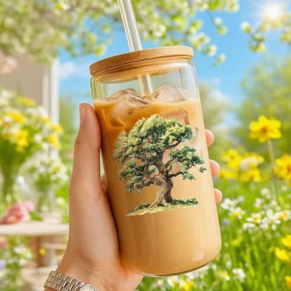 32 Pcs Spring Forest UV DTF Cup Wraps for 16OZ Glass, 4.3 x 9.4 Inch Green Tree UV DTF Transfer Stickers Waterproof Rub on Transfer Decals for Glass Bottle Vase Furniture Crafts - style: Spring Forest
