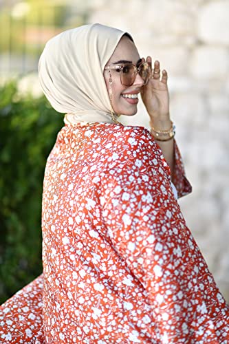 para life Snap Hijab for Women, Breathable Instant Hijabs|Standard Size Stretchable Cotton Sandy|Jersey Undercap - color: Beige