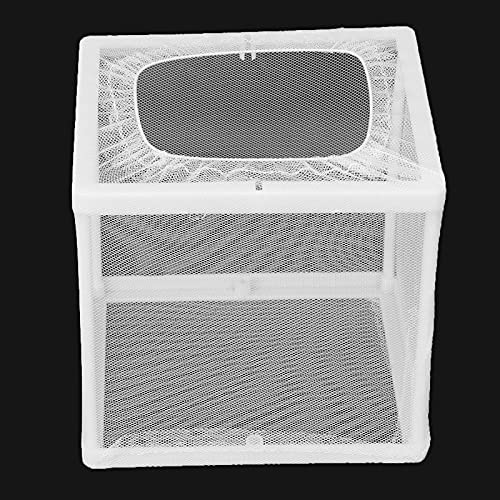 Aquarium Fish Breeder Box Isolation Hatchery with Detachable Frame Locking Feet and Powerful Suction Cup for Fish Fry Hatching Pairing Reproduction and Tank Separation (S)