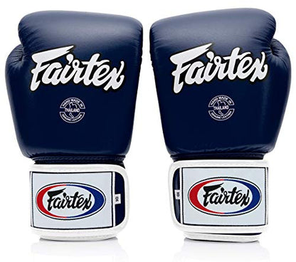 Fairtex BGV1 무에타이 복싱 트레이닝 스파링 장갑 남성, 여성, 아동용 | 프리미엄 품질, 경량 및 충격 흡수 복싱 장갑 - color: 블루/블랙/화이트., size: 16온스