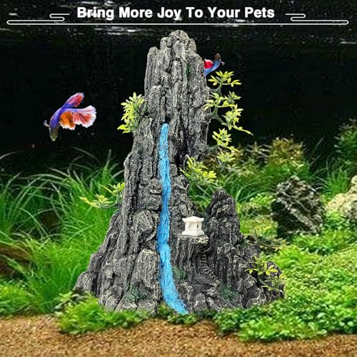 Extra Large N Tall Fish Tank Decoratons Aquarium Rock Cave Hideouts | Aquarium Rock Decor for Fish Tank,Aquarium Decorations Extra Large and Tall Decoration for Fish Tank - 13 Inches High