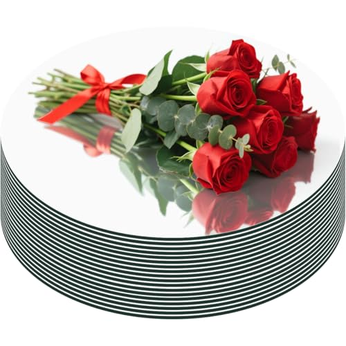 18PCS Round Mirror Trays, No Glass Acrylic Mirror Centerpieces for Table Candle Plate Circle Wall Mirror Tiles for Table Centerpieces Crafts Wedding Christmas Party Decorations (12inch/30cm) - size: 12inch/30cm