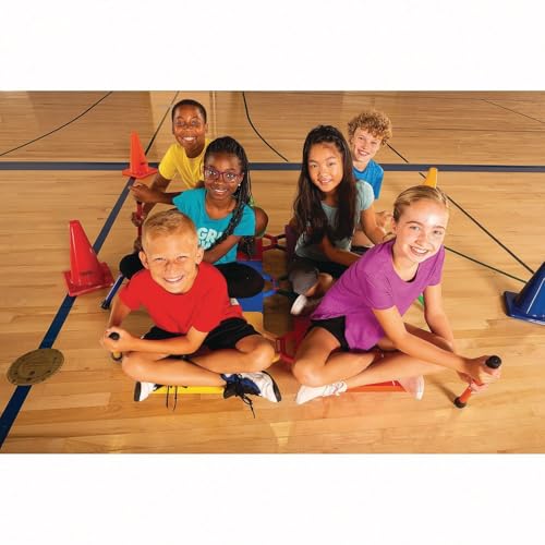 S&S Worldwide Heavy Duty Flexible Vinly Poly Cones 18" High, Set of 6. Extra Thick Soft Molded Vinyl with a Wide Stable Base