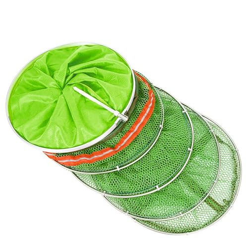 Large Foldable Fishing Fine Mesh Keep Net Collapsible Landing Keep Net for Still Fishing Anglers