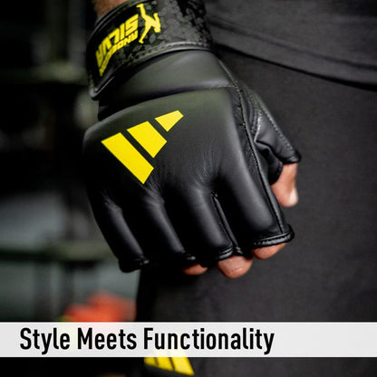 Adidas x Anderson Silva Everyday Use Training and Grappling Gloves - MMA Fight Style, PU Outer Shell, Tested and Designed by the Legend - size: Medium