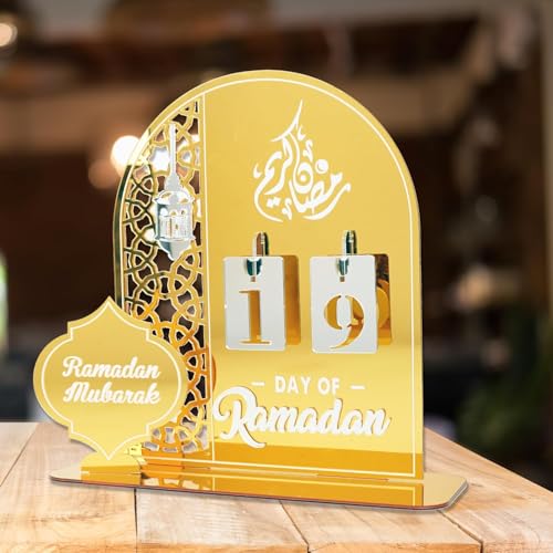 ANOTION Ramadan Advent Calendar 2026 - Ramadan Countdown Calendar, Ramadan Decorations for Home, Ramadan Table Decor, Islamic Decorations, Ramadan Gifts & Eid Mubarak Decorations