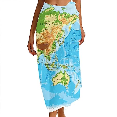Women Swimwear Pareo Beach Cover Up Bikini Sarong Swimsuit Wrap Skirts - color: Color239