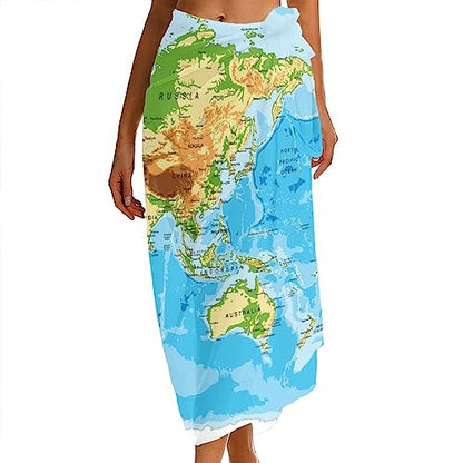 Women Swimwear Pareo Beach Cover Up Bikini Sarong Swimsuit Wrap Skirts - color: Color239
