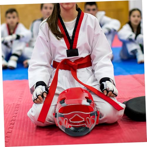 Angoily Taekwondo Mask, Clear Kickboxing Sparring Headgear, Breathable Martial Arts Face Protection - color: 10pcs