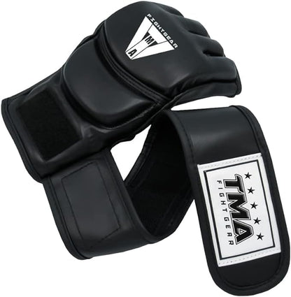 TMA MMA Gloves, for Training Grappling Punching Bag, Kickboxing Gloves, MMA Training Gloves, MMA Sparring Gloves - size: Small-Medium
