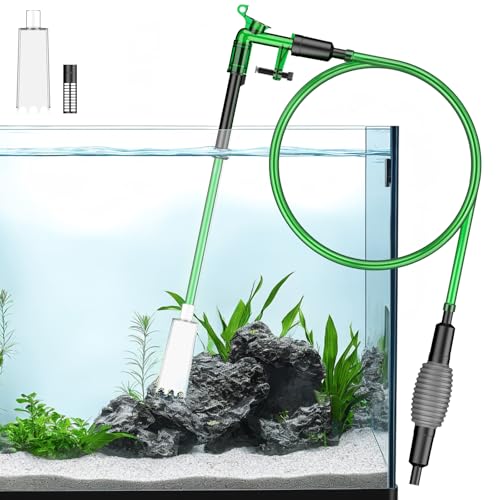 Pawfly Aquarium Water Changer Kit, Fish Tank Siphon Vacuum Cleaner with 6 Feet Long Hose and Extendable Tubing Manual Aquarium Gravel Cleaner Tools for Water Changing Sand Washing and Maintenance