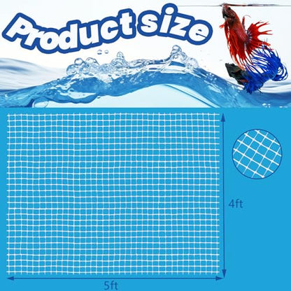 Clear Mesh Netting, Aquarium Lid, Fish Net for Fish Tank Cover, Fish Tank Lid, Plastic Mesh Screen for Aquarium Net, Aquarium Top Cover, 4 x 5 feet