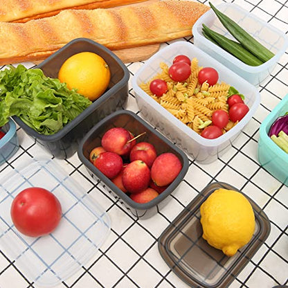 3-Piece Silicone Food Storage Containers Reusable Box Bento 9.2oz 18.3oz 33.8oz Lunch Leftovers Meal Prep Container for Vegetables Fruits Meat Fish Grains Store