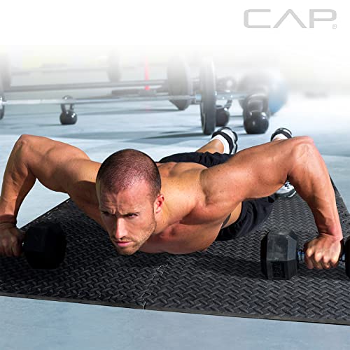 CAP Barbell Puzzle Diamond Plate Texture Puzzle Exercise Mat | Multiple options