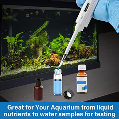 FOUR E'S SCIENTIFIC 2-20μL Pipette, Single-Channel Adjustable Pipettor | Manual Micropipette, Clear Volume Display, Lightweight Ergonomic Design - size: 03 (2-20ul)