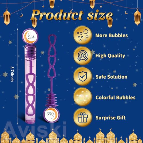 80Pcs Eid/Ramadan Mubarak Bubble Wands, Mini Bubble Wands for Eid Party Favors, Islamic Gift Toys for Girls Boys Kids Toddler Adults, Party Bag Stuffers Goodie Bag Filler, Classroom Prizes (Pack of 2) - size: 4.2 inches (Pack of 2)