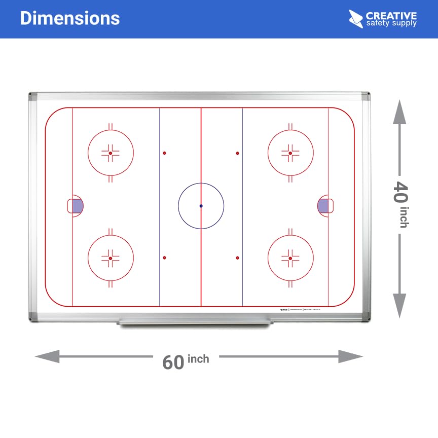 Hockey Playboard Whiteboard - 60" x 40" - size: 60" x 40"