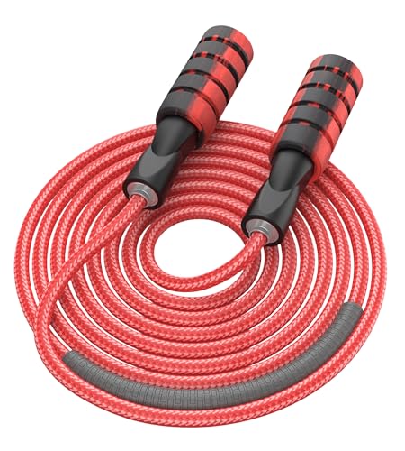 Jump Rope for Women Men, Fitness Jumprope for Women Workout, Adjustable Adult Exercise Skipping Rope - color: Red