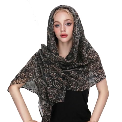 vimate 여성용 경량 면 스카프 패션 헤드 커버 히잡 보일 스카프 숄 랩 - color: J1#.style 25