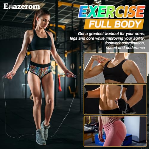 Jump Rope for Women Men Kids, Adjustable Skipping Rope with Ball Bearings, Professional Jumping Rope with Foam Handles, Tangle-Free Rapid Speed Jump Ropes for Fitness Workout Boxing Exercise - color: Red & Blue