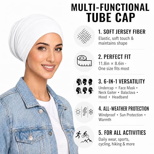 Yeieeo 여성용 스트레치 히잡 캡 단색 히잡 헤드스카프 여성용 경량 모자 통기성 라이너 1개/2개/4개 - color: Bk+gy+gy+lkq