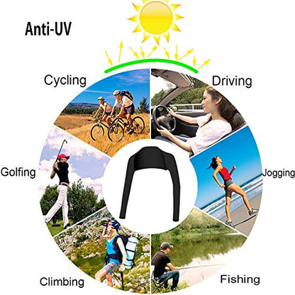 고급 쿨링 숄 팔토시, 자외선 차단, 편안함, 통기성, 여성 및 남성용 - color: 블랙., size: XX-Large
