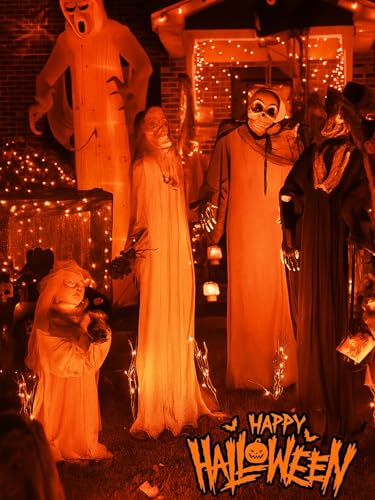 33FT 100 LED Battery Operated Halloween String Lights 8 Modes Twinkle Light - color: Orange, size: 1PK(100LED)