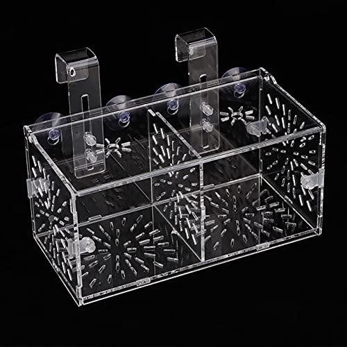 Fish Isolation Box for Aquarium,Fish Breeding Box, Acrylic Transparent Fish Tank for Tank Anemone Aquarium Hatchery Incubator Holder Breeder Quarantine Breeding Isolation Box (20CM*10CM*10CM)