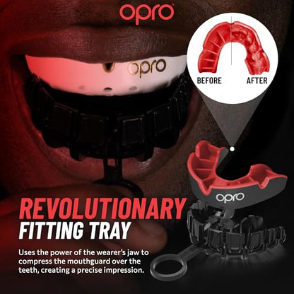 Opro Silver Self-Fit Mouthguard - color: Red/Dark Blue, size: Youth (Under 10)