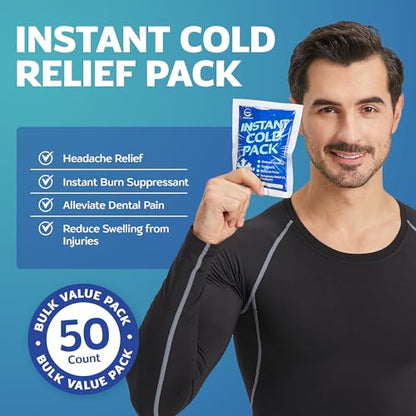 5000 Pack Pallet of Instant Ice Cold Pack (6” x 4.5”) - Disposable Instant Ice Packs for Injuries | Cold Compress Ice Pack for Pain Relief - size: 5000 Pack (6" x 4.5")