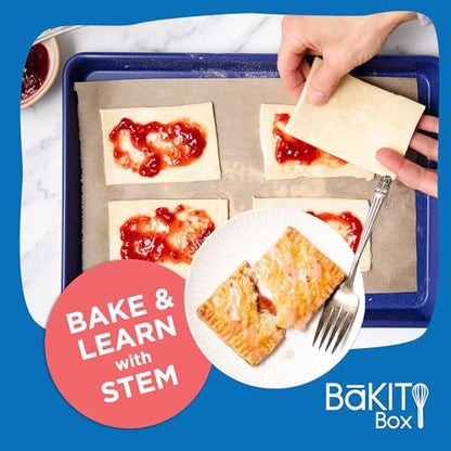 BāKIT Box Berry Blast-Off Tarts Baking Kit, STEM Rocket Activity + DIY Jam Pastries, Printed Recipe & Activity Guides, Great Gift for Boys & Girls - color: Berry Blast-Off Tarts